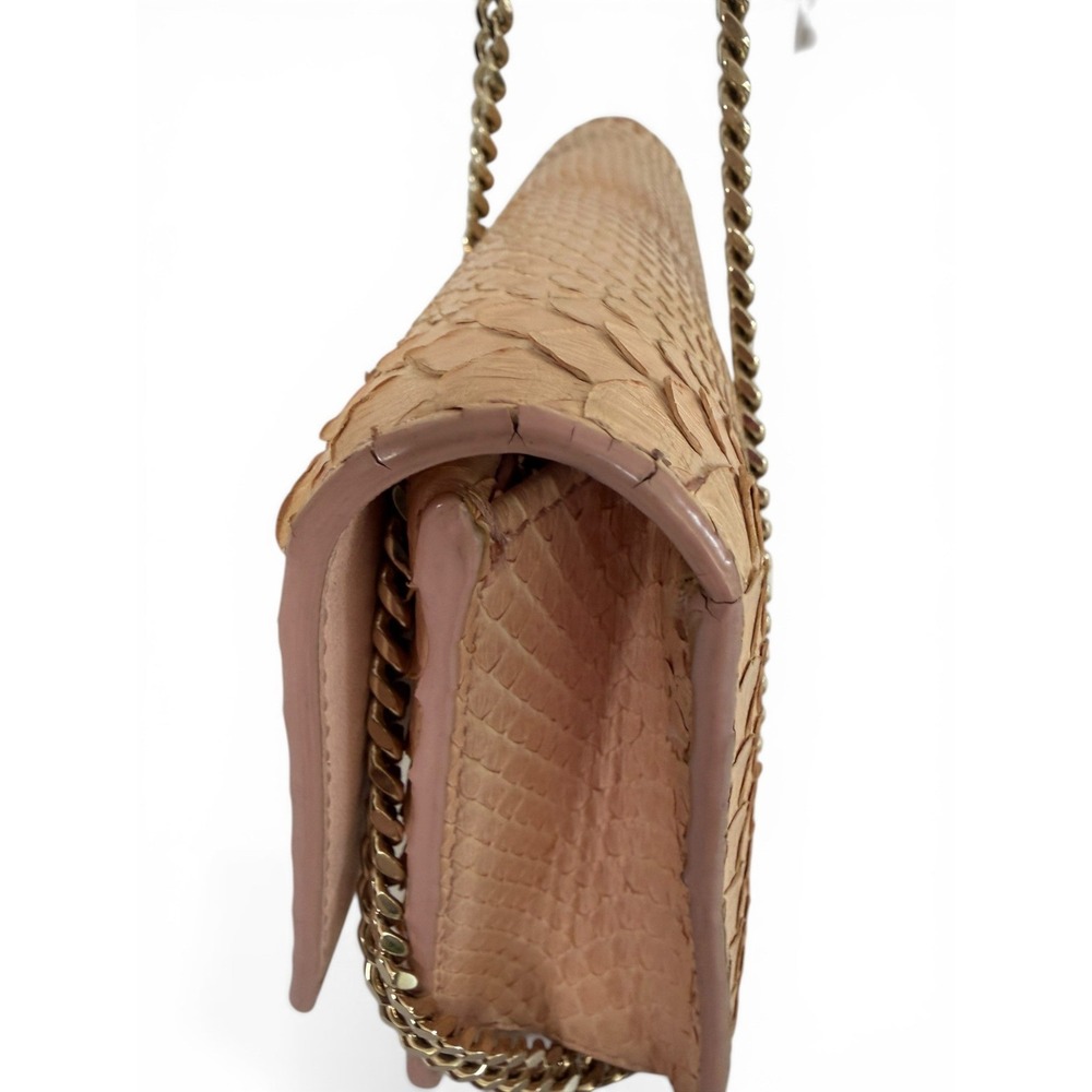 Versace Medusa Python Wallet On Chain Crossbody Bag Nude Peach WOC - Picture 7 of 16